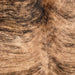 Closeup of this Brazilian Brindle Cowhide, showing brown with black, brindle markings (BRBR1705)
