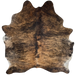 Brown and Black Brazilian Brindle Cowhide: brown with black, brindle markings - 6'9" x 5'7" (BRBR1707)