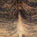 Closeup of this extra-large Brazilian Brindle Cowhide, showing tan and brown with black, brindle markings (BRBR1708)