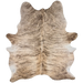 Large Lt Tan, Lt Brown, Black Brazilian Brindle Cowhide: light tan and light brown with black, brindle markings - 7'8" x 5'11" (BRBR1762)