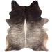 Black, Ivory, Lt Brown Brazilian Brindle Cowhide - 7'3" x 5'9" (BRBR1777)