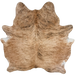 Brown and Black Brazilian Brindle Cowhide: light brown with black and darker brown, brindle markings - 6'11" x 6'1" (BRBR1779)