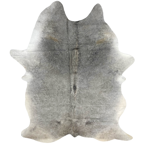 Large Dk Gray Brazilian Cowhide, with slightly longer hair on the spine   - 7'8" x 5'4" (BRGR211)