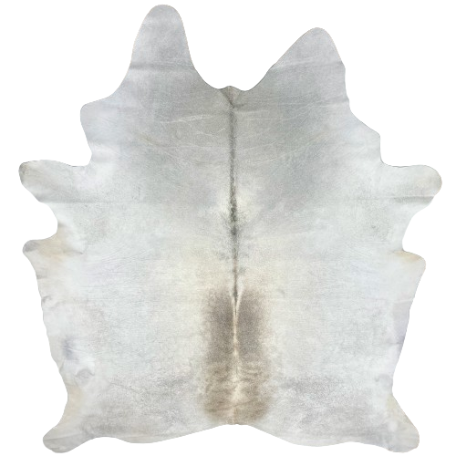 XL Light Gray Brazilian Cowhide:  very light gray, with darker gray down the spine - 8'4" x 6'7" (BRGR218)