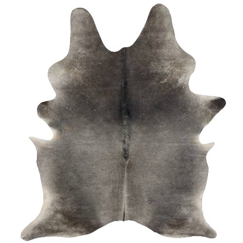 Dark Gray Brazilian Cowhide:  dark gray, with a slightly lighter shade of gray on the back - 7'5" x 5'2" (BRGR219)
