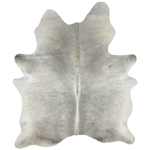 Gray Brazilian Cowhide, 2 brand marks:  gray, with white down part of the spine, and it has two brand marks on the right side of the butt - 7'1" x 5'5" (BRGR220)