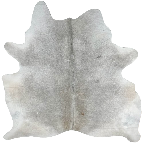 Light Gray Brazilian Cowhide:  light gray with one small, brown spots on the right side, near the butt - 6'6" x 6'2" (BRGR233)