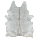 XL Light Gray Brazilian Cowhide, 1 brand mark: light gray, with darker gray down the spine, and one brand mark on the left side of the butt - 8'5" x 6'2" (BRGR262)