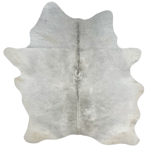 Light Gray Brazilian Cowhide: light gray, with darker gray down the spine - 7'2" x 5'11" (BRGR270)