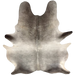 XL Two Tone Gray Brazilian Cowhide: light gray on the back, and darker gray on the shoulder, butt, and shanks - 8' x 6'2" (BRGR299)