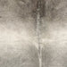 Closeup of this XL Brazilian Cowhide, showing light gray on the back, and darker gray on the shoulder (BRGR299)