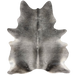 Gray Brazilian Cowhide: gray with dark gray on part of the butt - 7'4" x 5'7" (BRGR307)