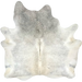 Large Off-White and Gray Brazilian Cowhide: has a mix of off-white and light gray on the back, and mostly gray on the shoulder - 7'5" x 6' (BRGR314)