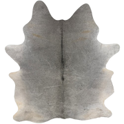 Large Gray Brazilian Cowhide: gray with darker gray down part of the spine - 7'6" x 5'9"  (BRGR328)