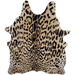 Light Brown Brazilian Cowhide w/ Large Black Leopard Print - 6'11" x 5'1" (BRLP084)