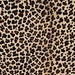 Closeup of this Light Beige Brazilian Cowhide, showing a stenciled brown and black, leopard print (BRLP127)