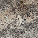 Closeup of this Large, Beige, Brazilian Cowhide, showing a Distressed, brown and black, Leopard acid wash & a Metallic, Silver Acid Wash  (BRLPAW079)
