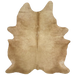 XL Brazilian Palomino Cowhide, 1 brand mark:  solid light brown, with on brand mark on the right side of the butt - 8'1" x 6' (BRPL232)