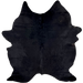 Natural Solid Black Brazilian Cowhide - 6'11" x 5'4" (BRSL255)