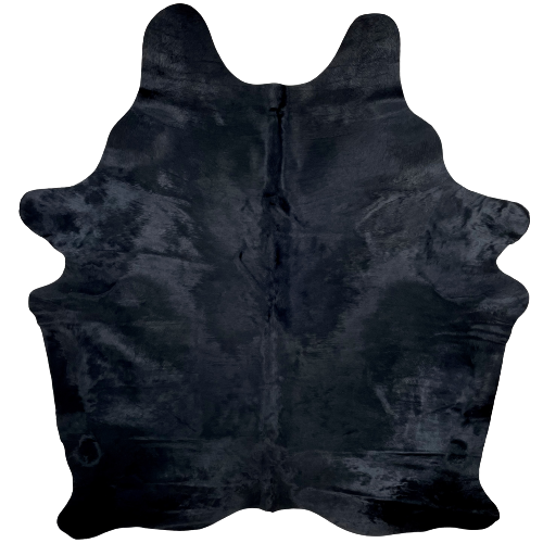 Large Dyed Black Brazilian Cowhide - 7'9" x 6'5" (BRSLD202)