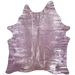 Large Lilac Dyed Brazilian Cowhide w/ Silver Shimmer - 7'6" x 5'10" (BRSLDS249)