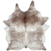 Large Reddish Brown and White Speckled Brazilian Cowhide:  white with reddish brown speckles, and is mostly white on the belly - 7'10" x 6'3" (BRSP1917)