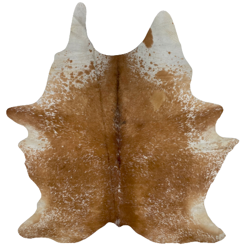 Brown and White Speckled Brazilian Cowhide:  brown with white speckles - 7'3" x 5'11" (BRSP2015)
