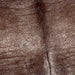 Closeup of this Speckled, Brazilian Cowhide, showing brown with white speckles (BRSP2268)