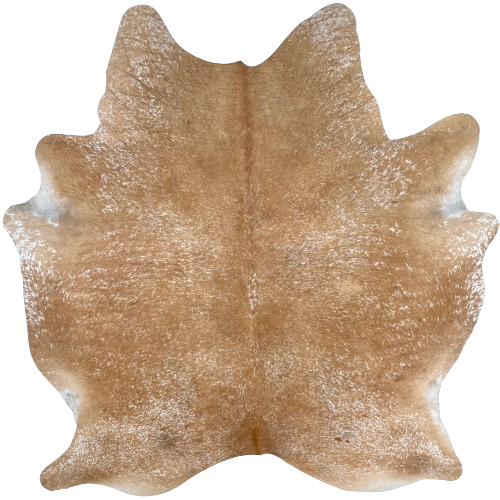 Caramel and White Speckled Brazilian Cowhide:  caramel with white speckles  - 6'9" x 5'10" (BRSP2369)