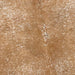 Closeup of this Speckled, Brazilian Cow hide, showing caramel with white speckles (BRSP2369)