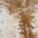 Closeup of thisLarge, Speckled, Brazilian Cowhide, showing white with reddish brown speckles and spots (BRSP2374)
