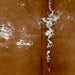 Closeup of this Speckled, Brazilian Cowhide, showing brown with white spots and speckles on the back (BRSP2401)