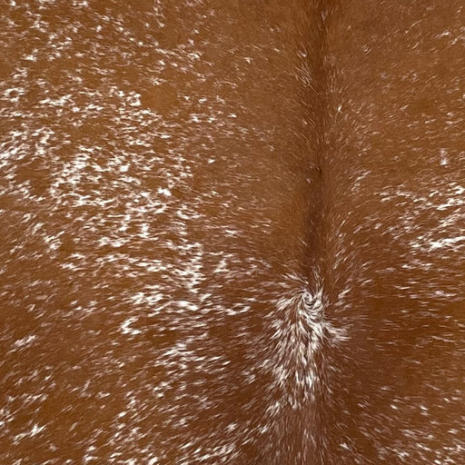 Closeup of this Speckled Brazilian Cowhide, showing brown with white speckles (BRSP2812)