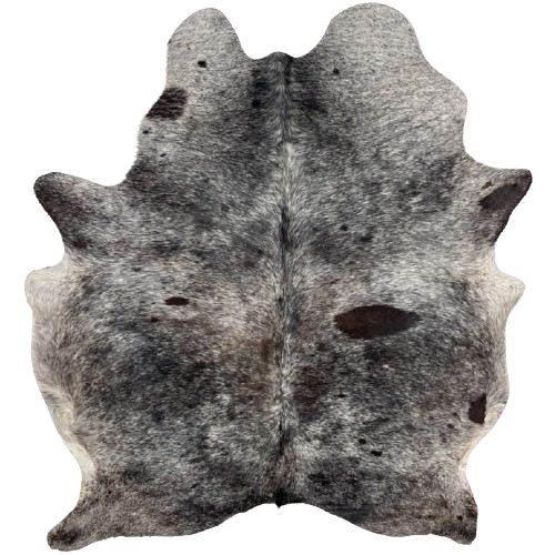 Dark Tricolor Speckled Brazilian Cowhide: black and dark brown with white speckles - 6'8" x 5'6" (BRSP2851)