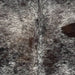 Closeup Dark Tricolor Speckled Brazilian Cowhide, showing black and dark brown with white speckles  (BRSP2851)