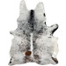 Tricolor Speckled Brazilian Cowhide: white with brown and black speckles and spots - 7'4" x 5'7" (BRSP2970)