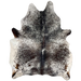 Tricolor Speckled Brazilian Cowhide: white with black and dark brown speckles and spots - 6'7" x 5'5" (BRSP3030)