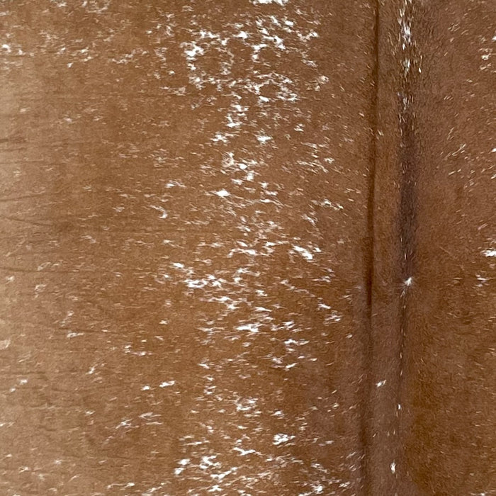 Closeup of this Speckled Brazilian Cowhide, showing brown with white speckles (BRSP3035)