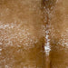 Closeup of this Speckled Brazilian Cowhide, showing brown with white speckles and spots (BRSP3132)