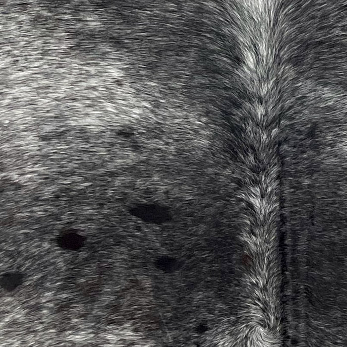 Closeup of this Speckled Brazilian Cowhide, showing black with white speckles (BRSP3167)