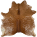 Reddish Brown and White Speckled Brazilian Cowhide: reddish brown, with white speckles and spots, and some black speckles down the middle of the shoulder - 5'10" x 5'8" (BRSP3208)