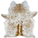 White and Brown Speckled Brazilian Cowhide: white with brown speckles and spots - 7'2" x 5'5" (BRSP3223)
