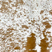 Closeup of this Speckled Brazilian Cowhide, showing white with brown speckles and spots (BRSP3223)