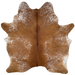 Large Brown and White Speckled Brazilian Cowhide: brown with white speckles - 7'8" x 6'3" (BRSP3225)