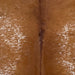 Closeup of this Large Speckled Brazilian Cowhide, showing brown with white speckles (BRSP3225)