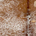 Closeup of this Large Speckled Brazilian Cowhide, showing white with brown speckles and spots (BRSP3273)