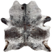 Tricolor Speckled Brazilian Cowhide: white with black speckles and black and brown spots - 6'11" x 5'11" (BRSP3291)