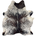 Tricolor Speckled Brazilian Cowhide: white with black and dark brown speckles and spots - 6'10" x 5'7" (BRSP3300)