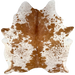 White and Reddish Brown Speckled Brazilian Cowhide: white with reddish brown speckles and spots - 6'8" x 5'6" (BRSP3333)