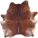 Dk Reddish Brown and White Speckled Brazilian Cowhide: dark reddish brown with white speckles down the spine and the sides, belly, butt, and shanks - 7' x  5'11" (BRSP3358)